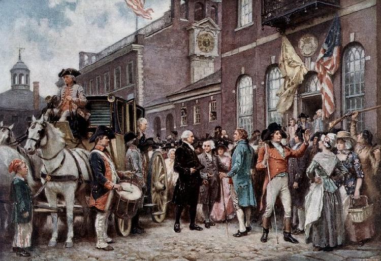 unknow artist Washington s Inaugration at Philadelphia